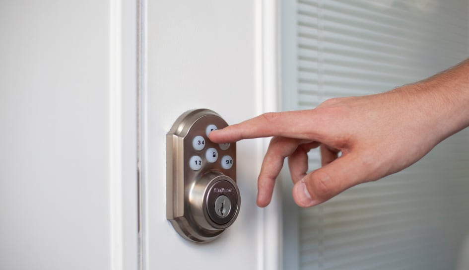 ADT smartlock on a West Lafayette home